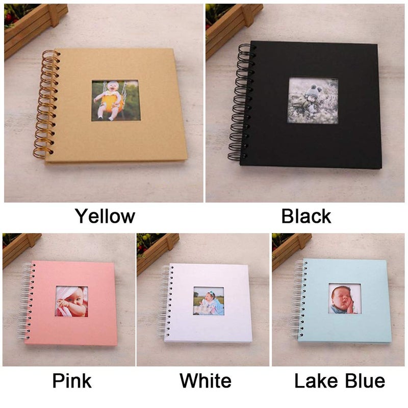 RICH 6 Inch Record 20 Sheets Photo Album Paper Photo Album Baby Scrapbook Children's Memory Book,for Craft Paper DIY Anniversary, Wedding, Valentines(17.3x9.8x2cm) - Image 3